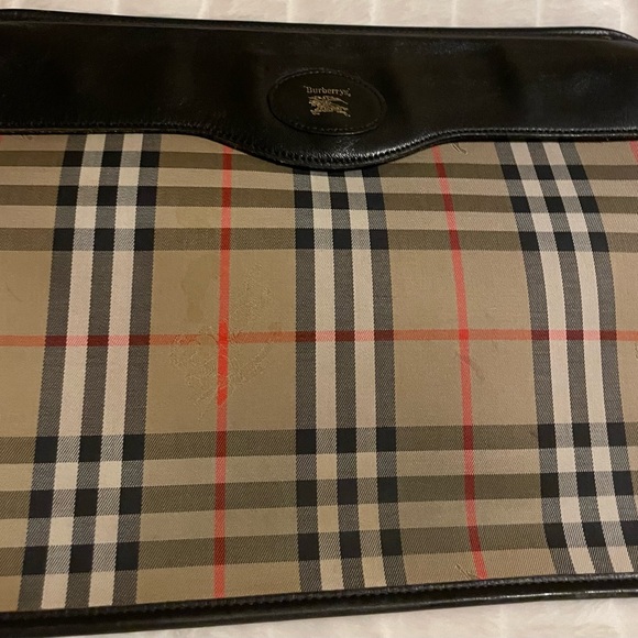 Authentic Burberry logo clutch bag. - Picture 1 of 10
